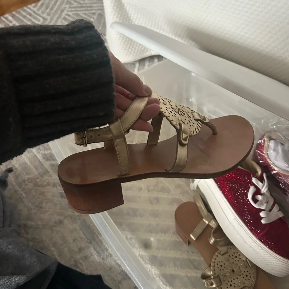 Women's Gold Jack Rogers Sandals - Picture 2 of 2